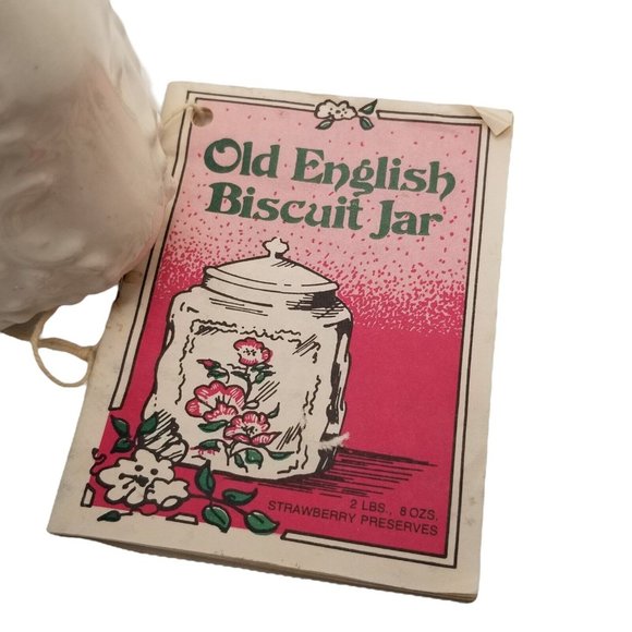 VTG Kitchen Canister OLD ENGLISH BISCUIT JAR 1975 The House of Webster Flowers - Picture 9 of 12